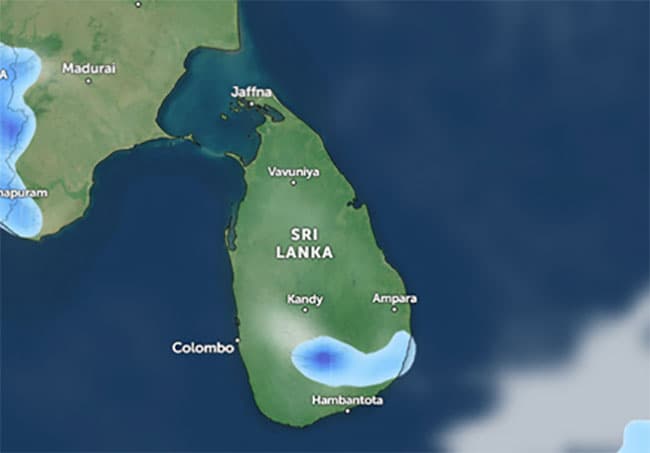 Showery conditions over the island to reduce from today