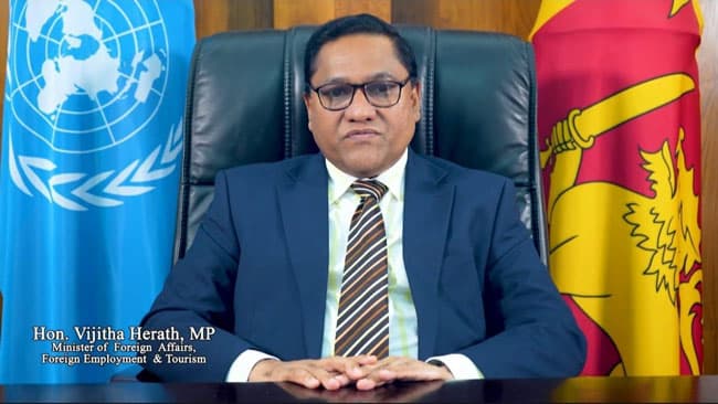 FM Vijitha Herath addresses high-level segment of Conference on Disarmament in Geneva