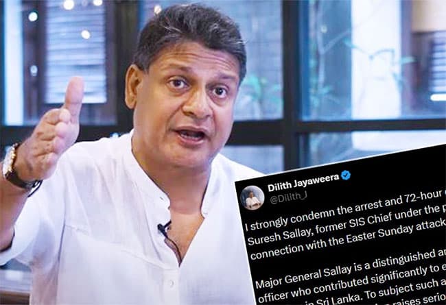 Dilith Jayaweera condemns ‘politically motivated’ arrest of Suresh Sallay