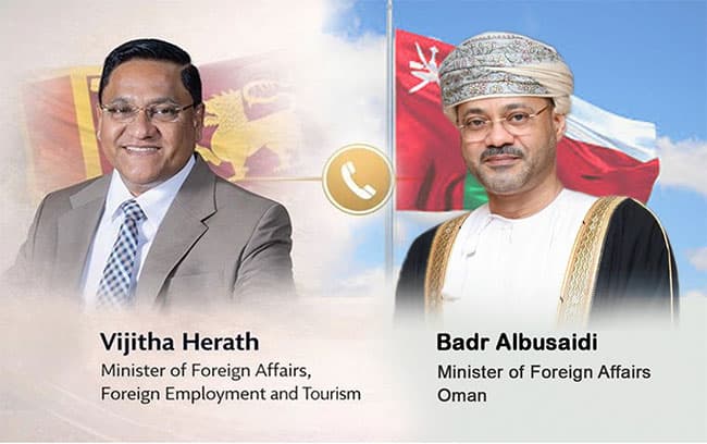 Oman’s Foreign Minister assures welfare and well-being of Sri Lankans