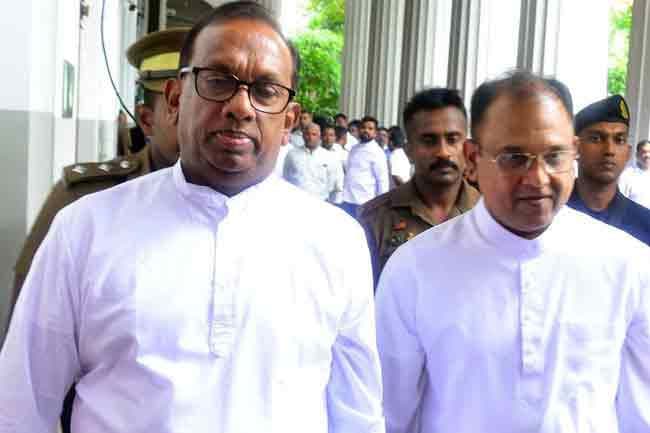 Ex-Ministers Mahindananda and Nalin Fernando produced before court