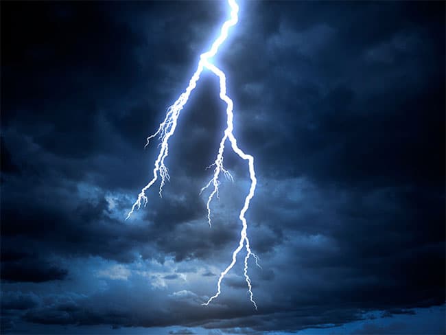 Advisory issued for severe lightning
