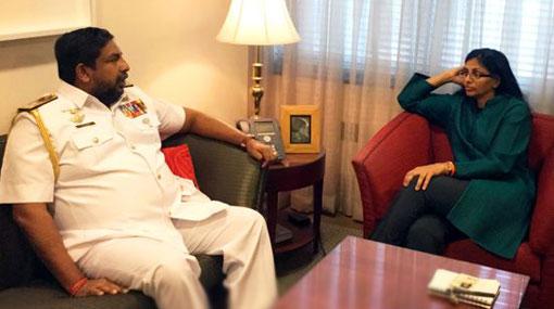 Commander of the Navy meets Nisha Biswal
