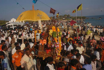 Indian flags not allowed to Kachchatheevu festival