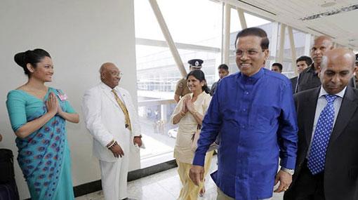 President Sirisena leaves for Thailand
