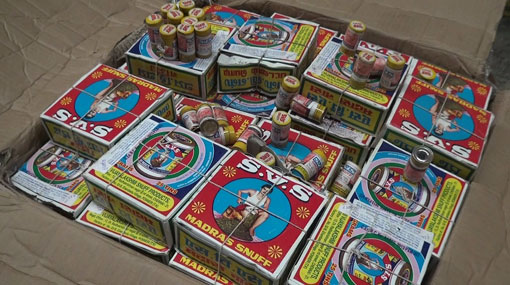 Customs seize illegally imported tobacco powder, beedi leaves