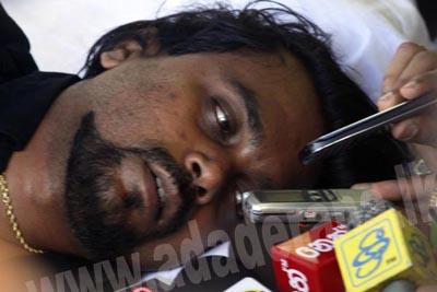 VIDEO: Wimal taken away after President’s arrival