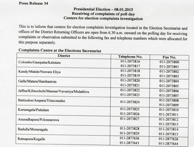 Separate line allocates to monitor election violence