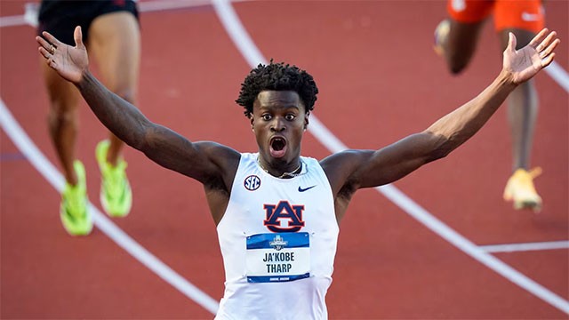 Ja’Kobe Tharp breaks 110m hurdles world record at American college championships
