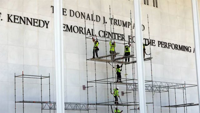 Trump's name is poised to be removed from the Kennedy Center