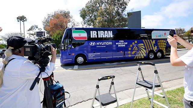 Iran team arrive in US for World Cup opener as the two nations reach peace deal