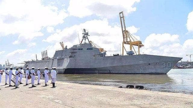USS Canberra departs Colombo after successful port call