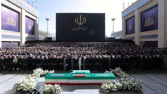 Three sons of Iran's slain leader Ali Khamenei appear at funeral