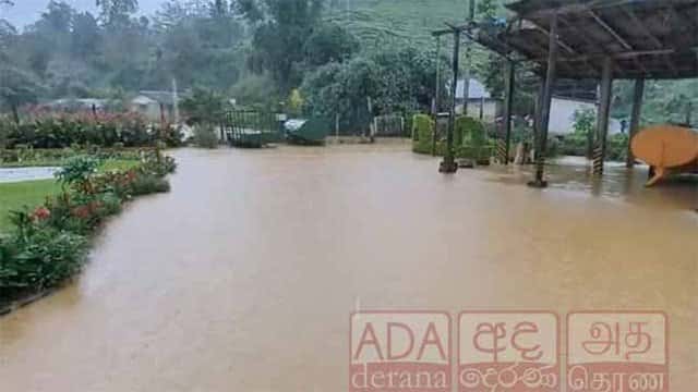 Dickoya overflows, inundating several houses in Hatton area