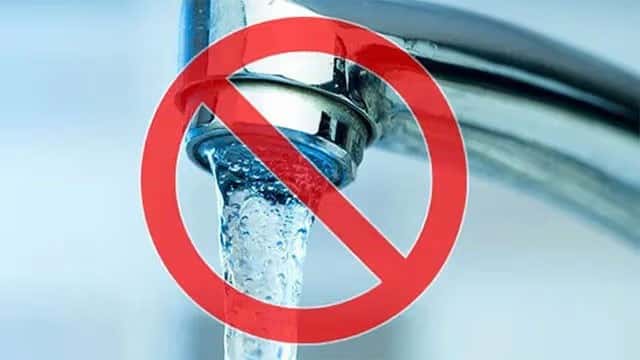 Water cut announced for several areas