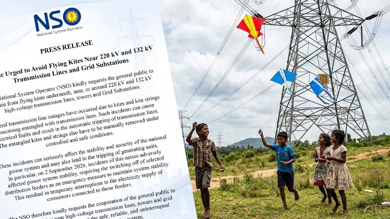 Avoid flying kites near high-voltage transmission lines, towers and grid substations: NSO