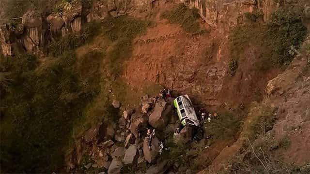 25, mostly children, killed after bus plunges into deep ravine in Cape Verde