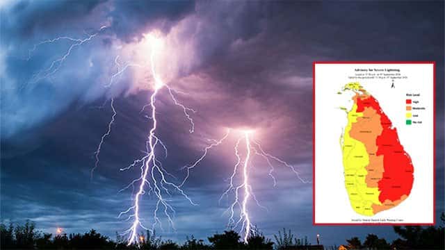 Advisory issued for severe lightning