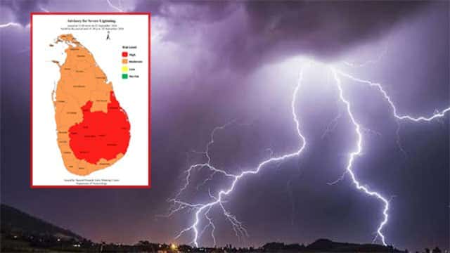 Advisory issued for severe lightning