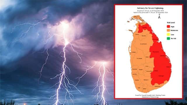 Advisory issued for severe lightning