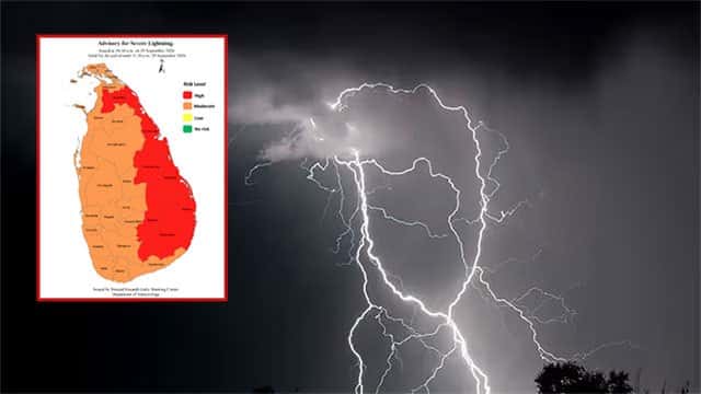 Advisory issued for severe lightning
