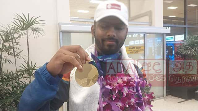 Javelin Champion Rumesh Tharanga returns to Sri Lanka with Asian Games Gold