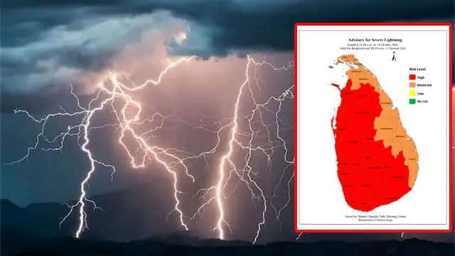 Advisory issued for severe lightning