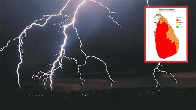 Advisory issued for severe lightning
