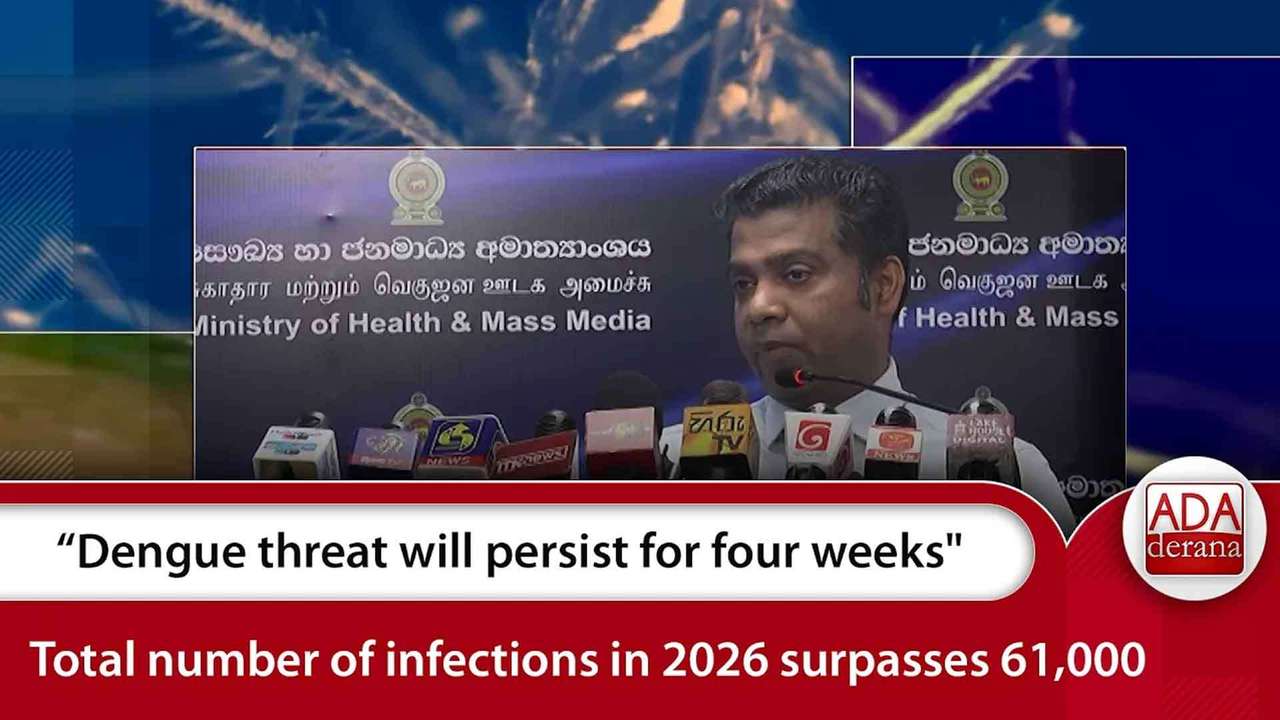 “Dengue threat will persist for four weeks "Total number of infections in 2026 surpasses 61,000