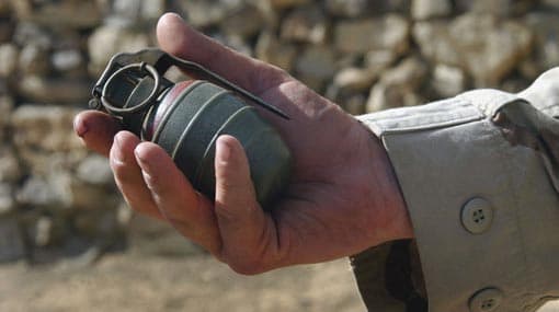 Live grenades found washed up on shore