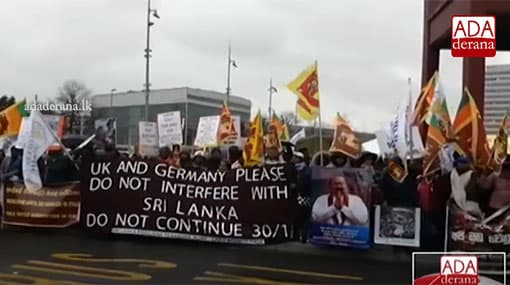 Protest in Geneva against UN human rights chief’s report on SL