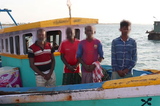 Four Indian fishers arrested for poaching in Sri Lankan waters