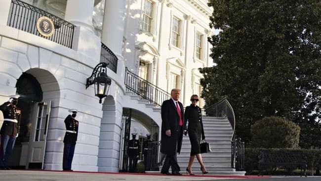 Trump leaves White House for final time ahead of Biden inauguration