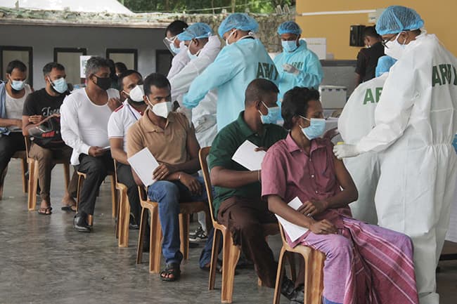 COVID vaccination centres manned by army, police carried on today