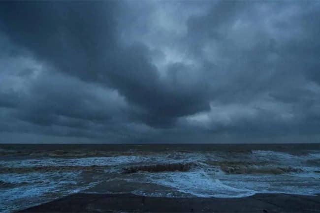 Low-pressure area over seas southeast of Sri Lanka