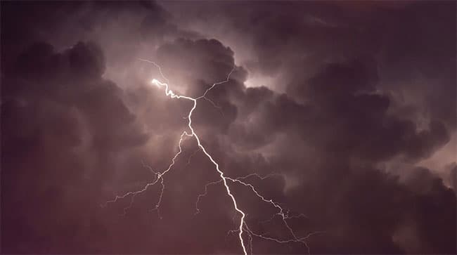 Weather advisory issued for severe lightning