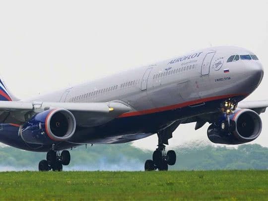 Aeroflot’s repatriation flight departs BIA with stranded Russian passengers
