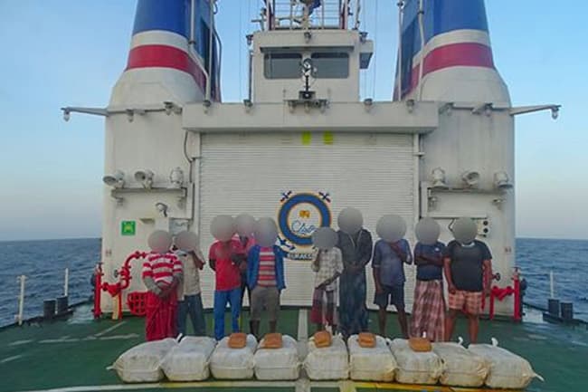 Five Indians held in Sri Lankan waters with haul of Kerala Cannabis