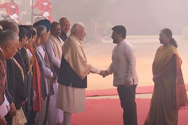 Modi attends ceremonial welcome for President Dissanayake at Rashtrapati Bhavan