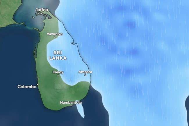 Showers likely in several parts of the country after 1pm tomorrow
