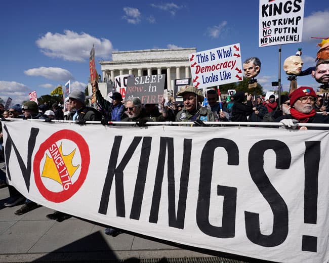 No Kings protests across the US rally against Donald Trump