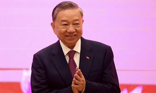 Vietnam President To Lam arrives in Sri Lanka