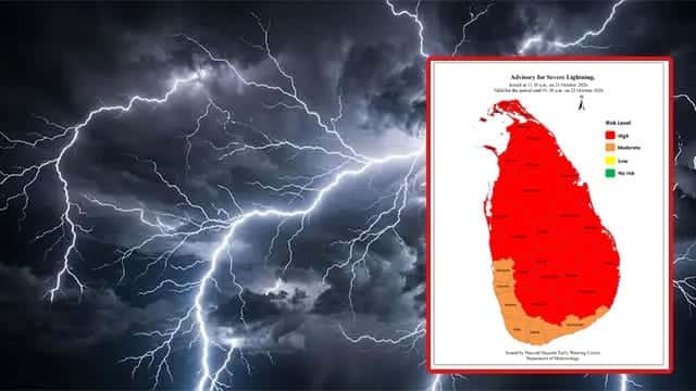Advisory issued for severe lightning