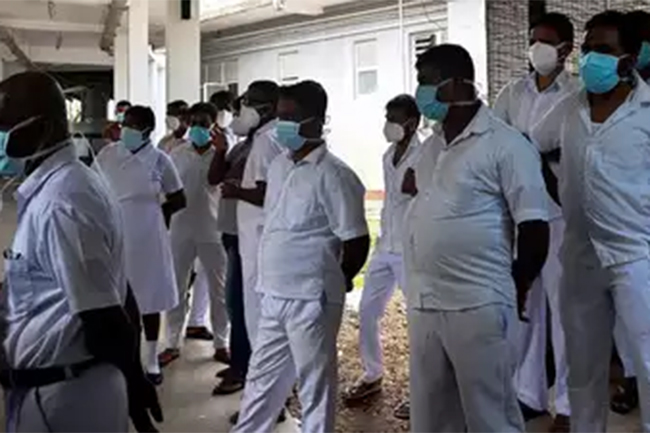 Health sector workers launch token strike