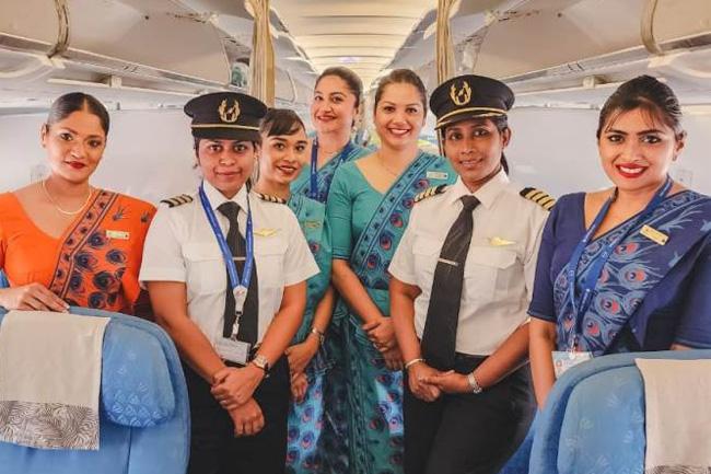 All-female crew operates SriLankan Airlines flight for Women’s Day