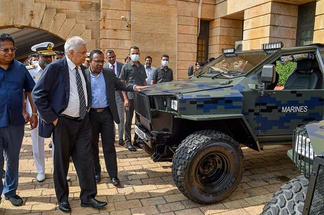 President inspects locally-made CATVs for countering illegal activities along coastal areas