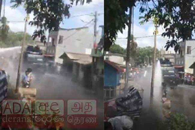 Tear gas fired at protesters in Borella