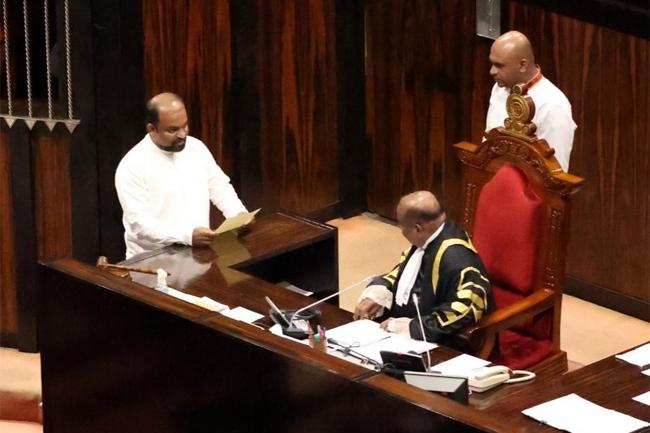 Jagath Priyankara sworn in as MP