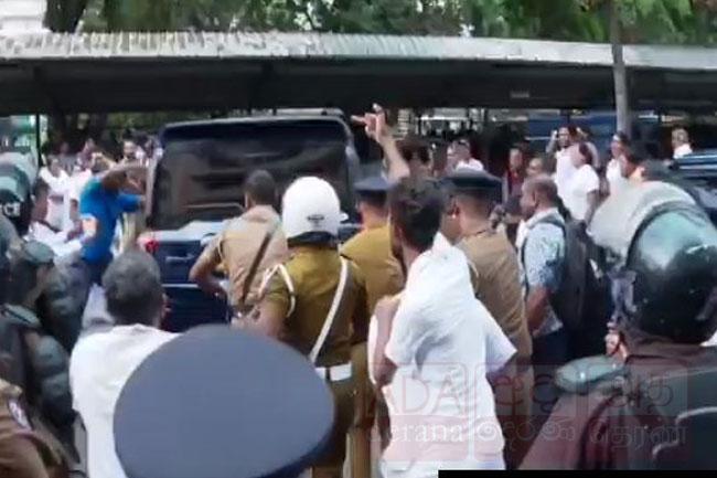 Anti-riot squad deployed as tense situation emerges in front of NHSL