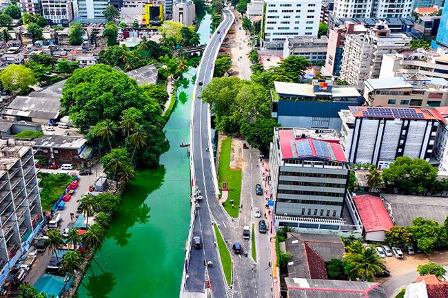 President declares open flyover in Slave Island